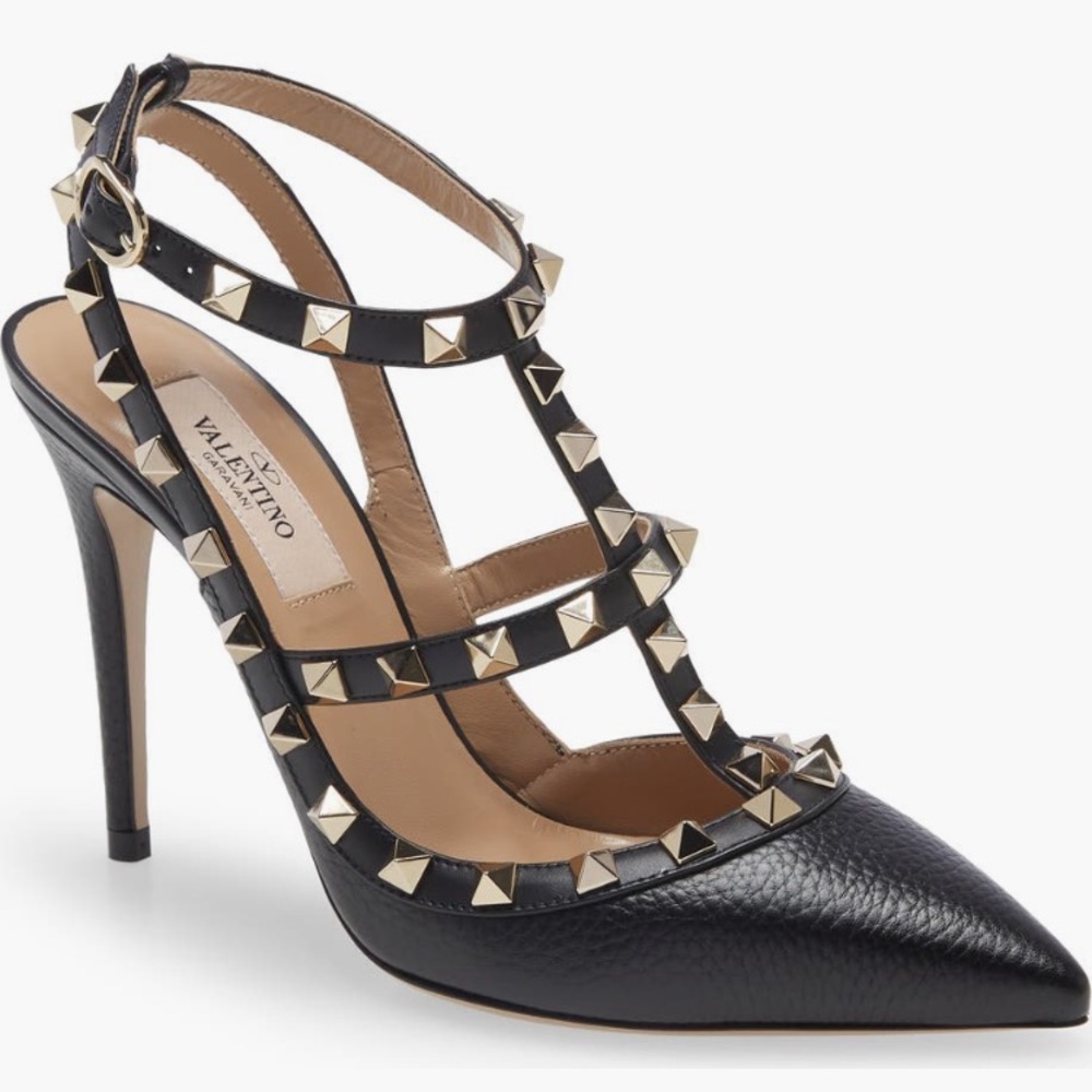 Valentino Garavani Black Rockstud Heels NWT - Picture 2 of 7